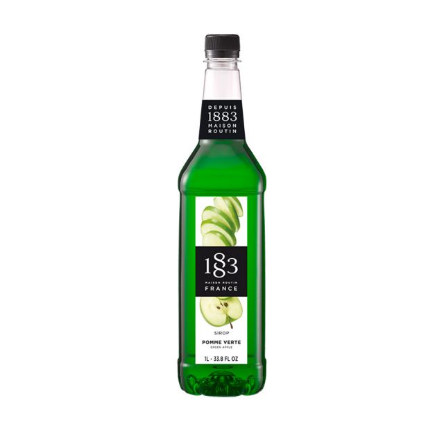 1883 Green Apple Syrup (1L) - Plastic Bottle