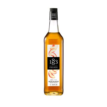 1883 White Peach Syrup (1L) - Glass Bottle