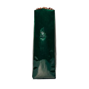16 oz. Gloss Green Side Gusseted Bag With Valve - 500 Count