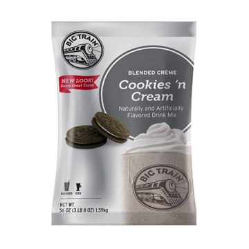 Big Train Cookies 'n Cream - Blended Crème Frappe Mix - 3.5 lb. Bag