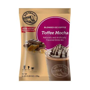 Big Train Toffee Mocha - Blended Ice Coffee Frappe Mix - 3.5 lb. Bag