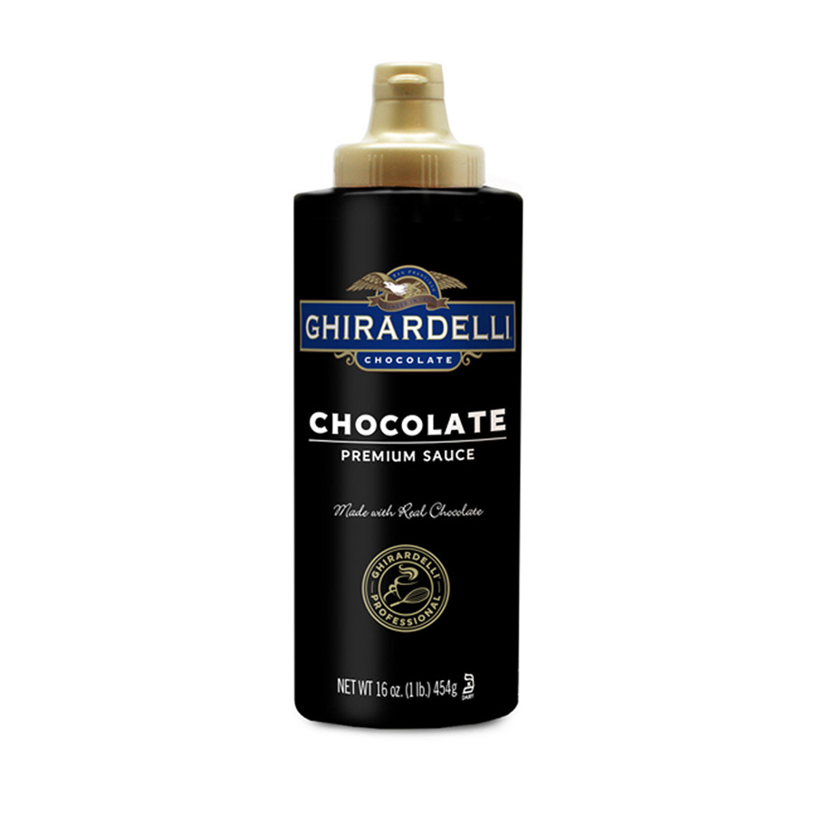 Ghirardelli 16 oz. Black Label Dark Chocolate Sauce Squeeze Bottle