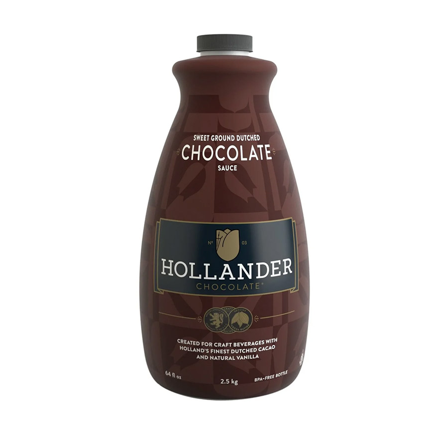 Hollander 64 oz Sweet Ground Chocolate Sauce | Fortuna Enterprises