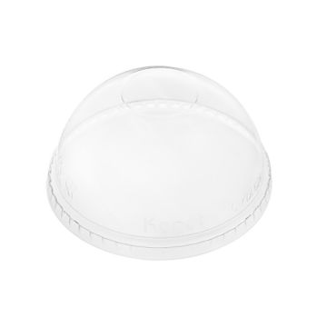 Karat 12 oz. PET Plastic Dessert Cup Dome Lids, Without Hole (98mm)