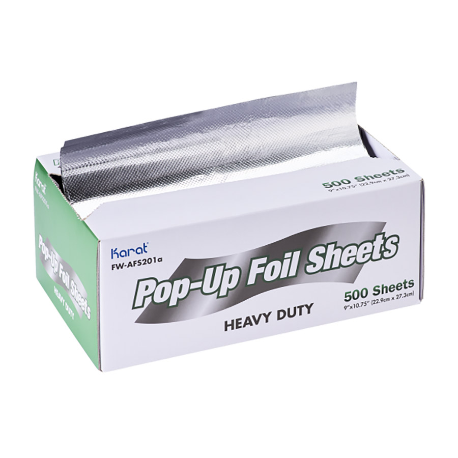 Karat 9" x 10.75" Heavy Duty Aluminum Pop Up Foil Sheets Fortuna Enterprises