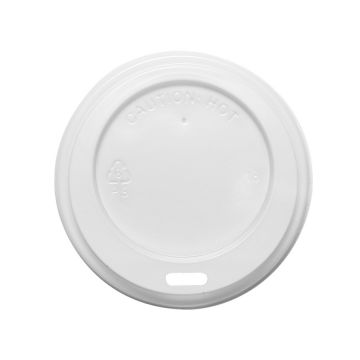 Karat 10-24 oz. White Travel Hot Lids (90mm)