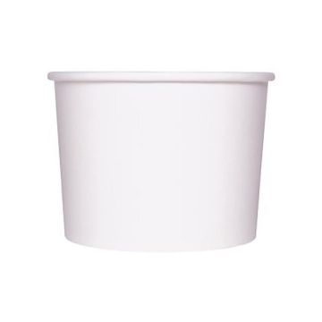 Karat 12 oz. White Gourmet Hot/Cold Paper Food Container - 500 Count