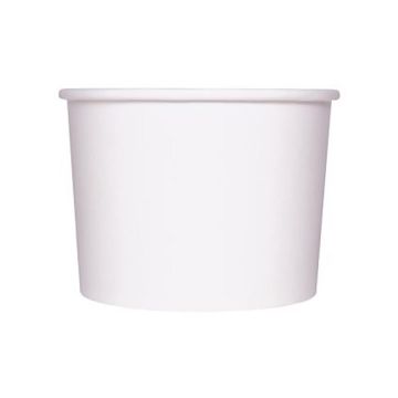 10 oz Paper Food Containers - White - 1,000 count - 96mm