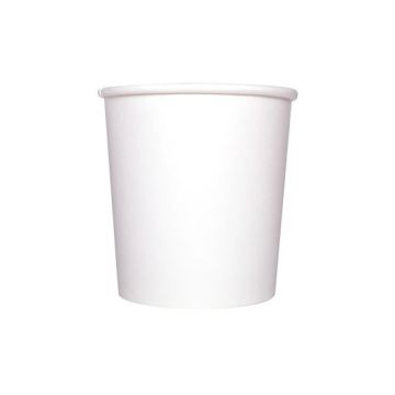 Karat 16 oz. White Gourmet Hot/Cold Paper Food Container - 500 Count