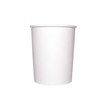 Karat 32 oz. White Gourmet Hot/Cold Paper Food Container - 500 Count