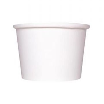 Karat 8 oz. White Gourmet Hot/Cold Paper Food Container - 1000 Count