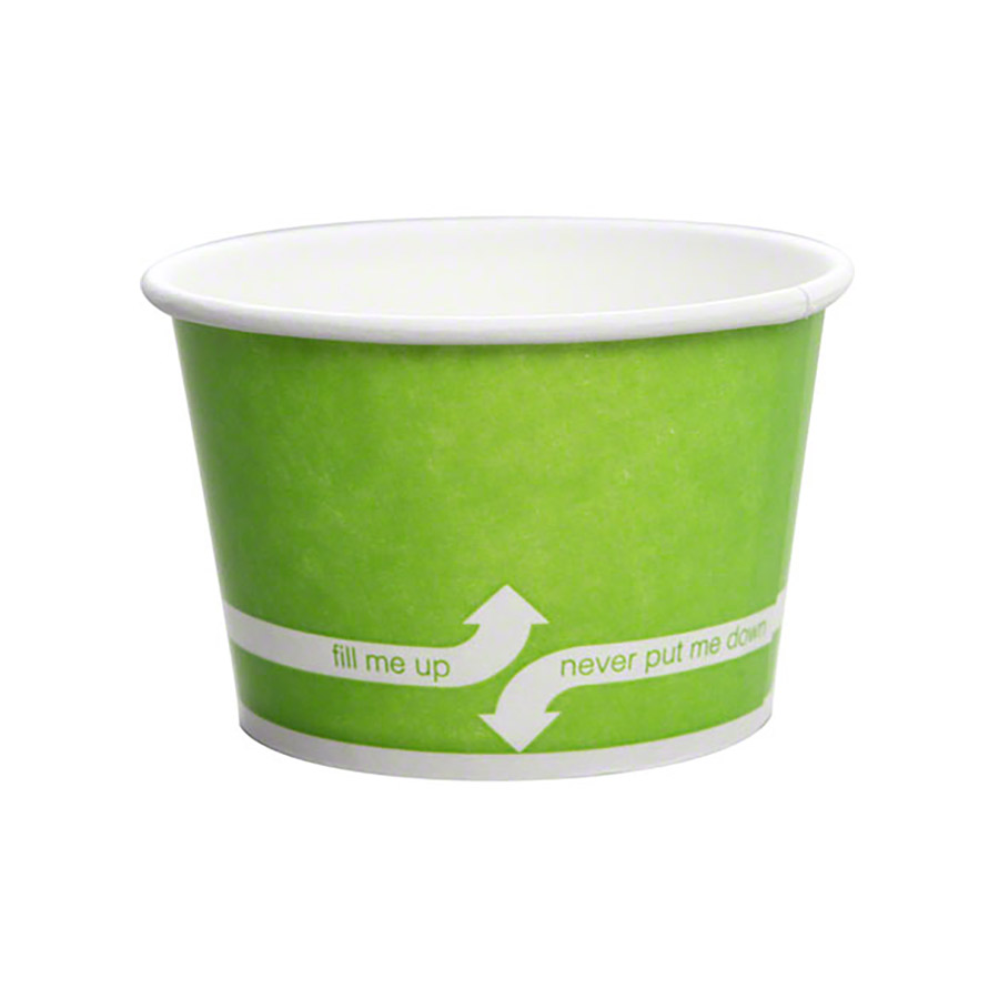 Karat 8 oz. Green Double Poly Coated Hot/Cold Paper Food Container