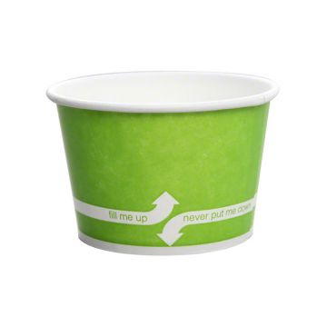 Karat 8 oz. Green Double Poly Coated Hot/Cold Paper Food Container - 1000 Count