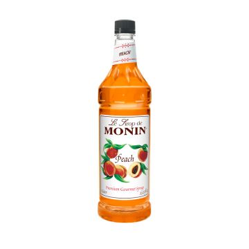 Monin Peach Syrup (1L) - Plastic Bottle