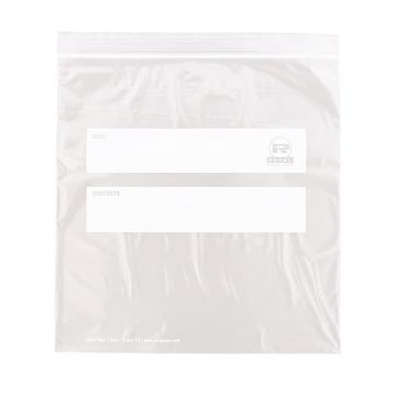 Double Zipper 1 Gallon Bag with Write-On Blocks - 250 Count