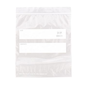 Double Zipper 1 Quart Bag with Write-On Blocks - 500 Count