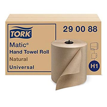 Tork Matic 7.75" x 9.5" Kraft Hardwound Paper Towel Roll - 6 Count