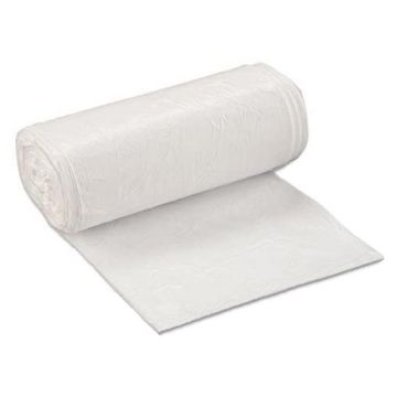 24" x 32" 15 Gal 0.45 Mil White Extra Heavy Duty Trash Can Liner - 500 Count