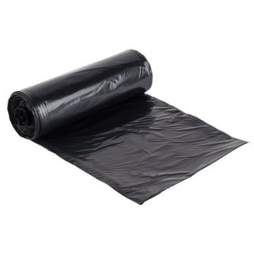 Strongman 43" x 47" 56 Gal 2.0 Mil Black Extra Heavy Duty Trash Can Liner - 100 Count
