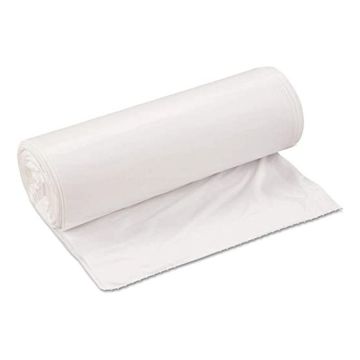 33" x 39" 33 Gal 0.8 Mil White Heavy Duty Trash Can Liner - 150 Count