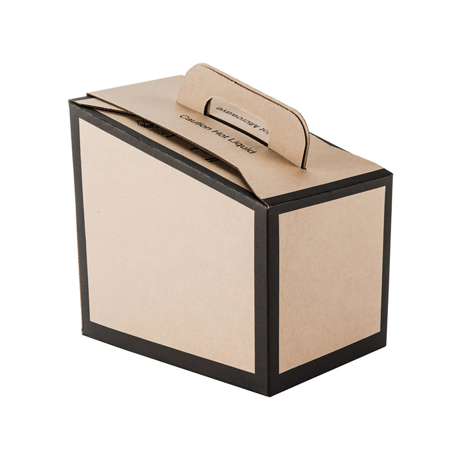 Beverage On The Move 96 oz. Border Print Carry Out Coffee Box