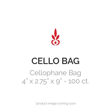 Cellophane 4" x 2.75" x 9" Bag - 100 Count