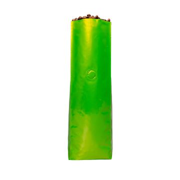 16 oz. Gloss Lime Green Side Gusseted Bag With Valve - 100 Count