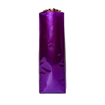 16 oz. Gloss Purple Side Gusseted Bag With Valve - 100 Count