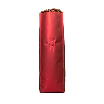 16 oz. Matte Red Side Gusseted Bag With Valve - 100 Count