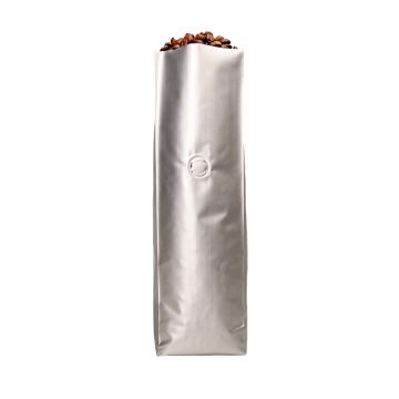 16 oz. Matte Silver Side Gusseted Bag With Valve - 500 Count