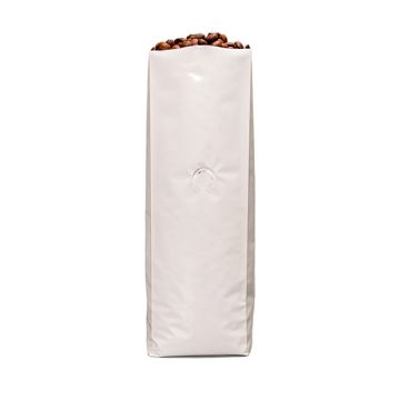 16 oz. Gloss White Side Gusseted Bag With Valve - 500 Count