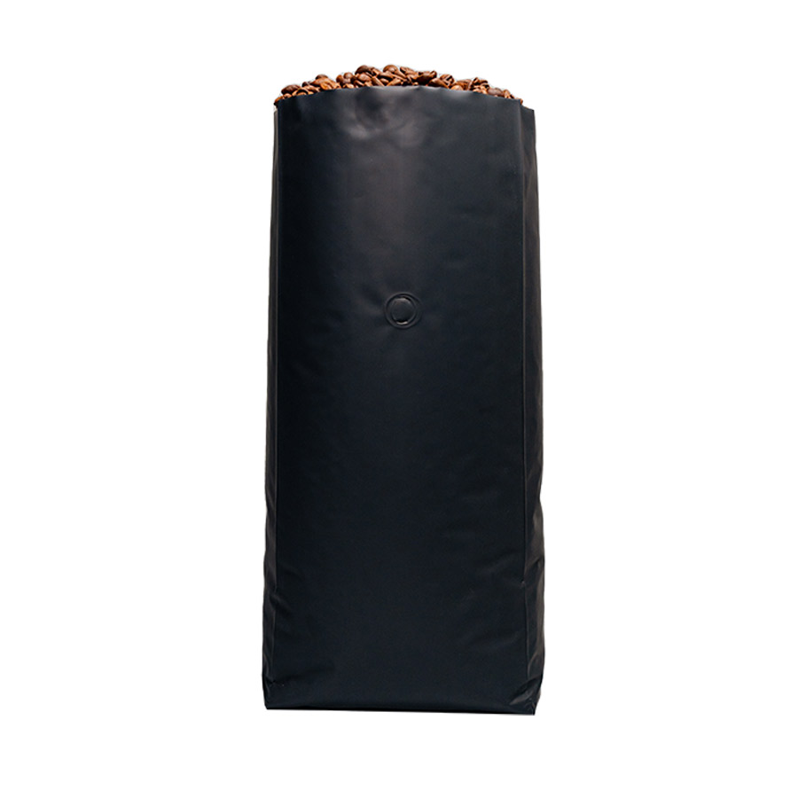 5 lb. Matte Black Side Side Gusset Valve Bags Fortuna Enterprises