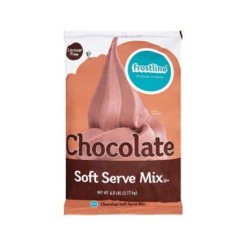 Frostline Lactose Free Chocolate Soft Serve Mix - 6 lb. Bag