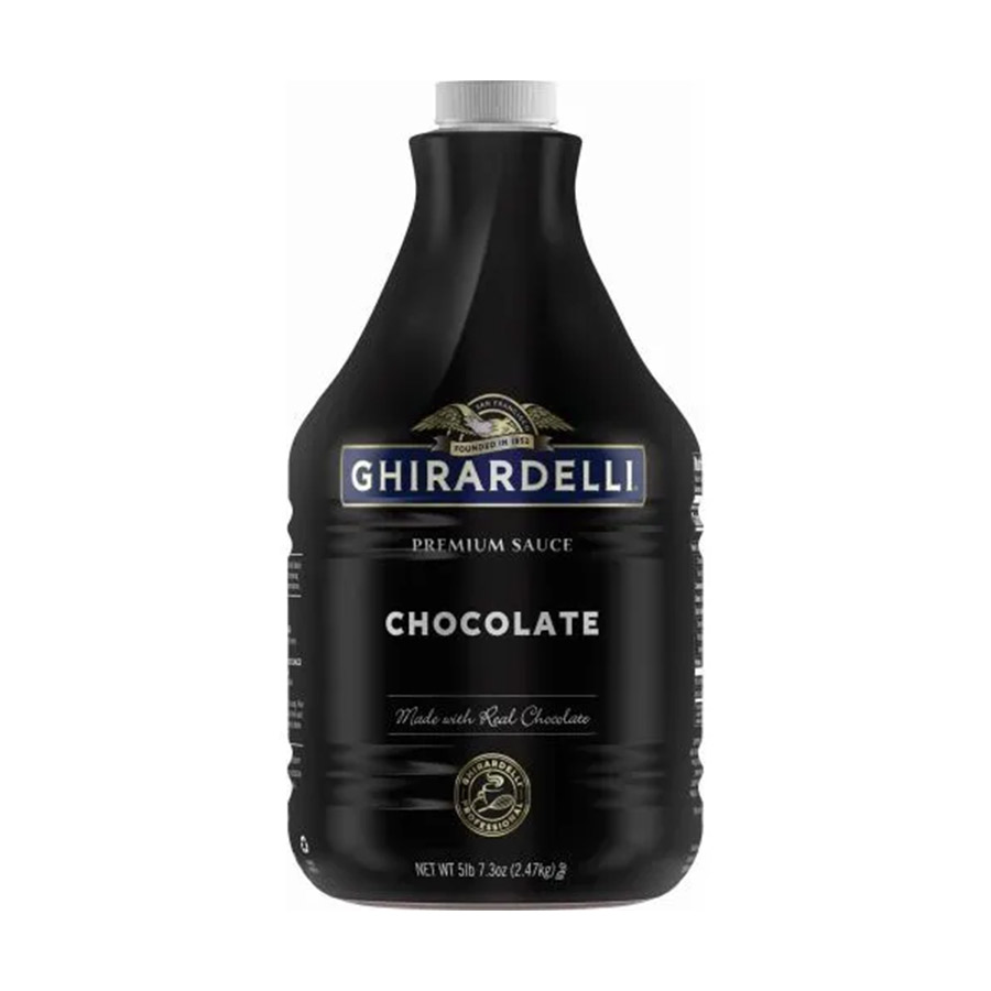Ghirardelli 64 oz. Black Label Dark Chocolate Sauce Fortuna Enterprises