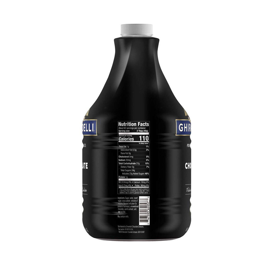 Ghirardelli 64 oz. Black Label Dark Chocolate Sauce | Fortuna
