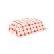 Karat 1/2 lb. Red & White Check Patterned Food Tray - 1000 Count