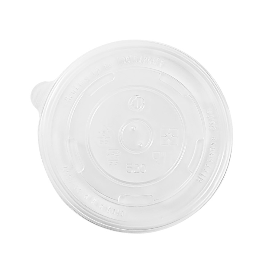 Karat PP Plastic Flat Lids For 16 oz. Hot/Cold Paper Food Container