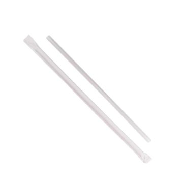 Karat 10.25" Giant Clear Plastic Straws, Paper Wrapped - 300 Count