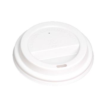 UniCup 8 oz. White Eco-Friendly Travel Hot Lids (80mm)