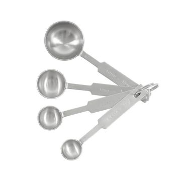 Deluxe Stainless Steel Measuring Spoon Set - 1/4 tsp, 1/2 tsp, 1 tsp, & 1 tbs