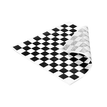Black & White 12" x 12" Checked Wax Wrap - 5/1000 Count