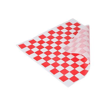 Red & White 12" x 12" Checked Wax Wrap - 5/1000 Count