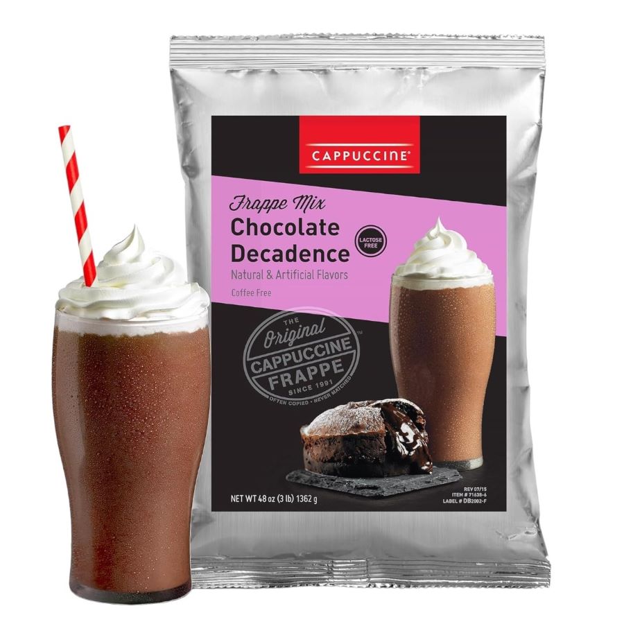 Cappuccine Chocolate Decadence Coffee Free Frappe Mix | Fortuna