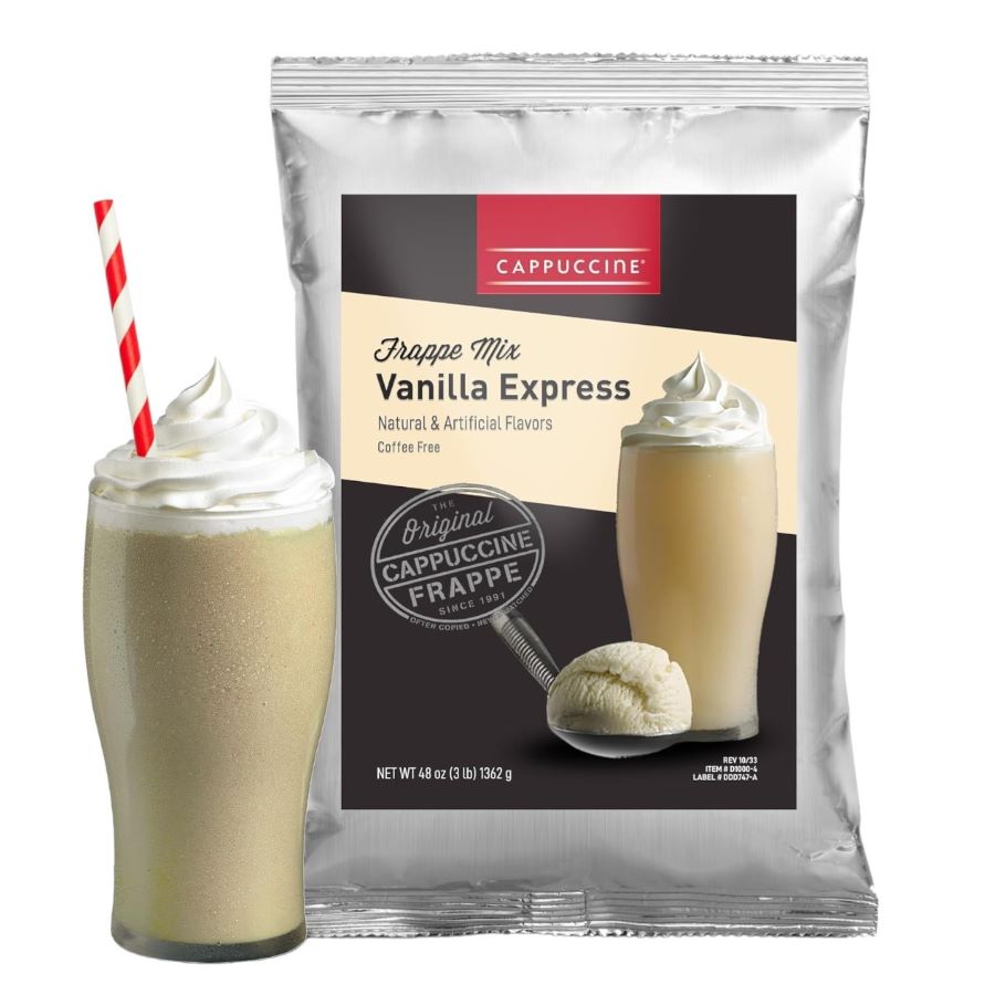 Cappuccine Vanilla Express Coffee Free Frappe Mix | Fortuna 