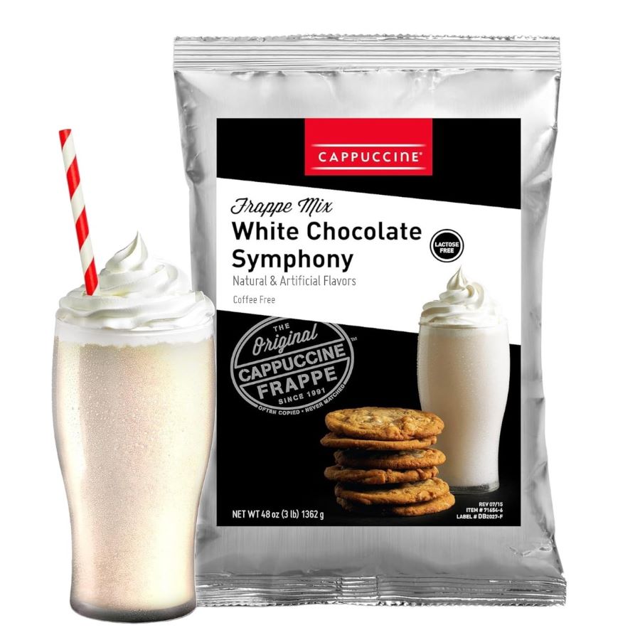 Cappuccine White Chocolate Symphony Coffee Free Frappe Mix