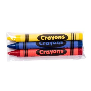 3 Color Assorted Crayon Pack, Wrapped - 2160 Count