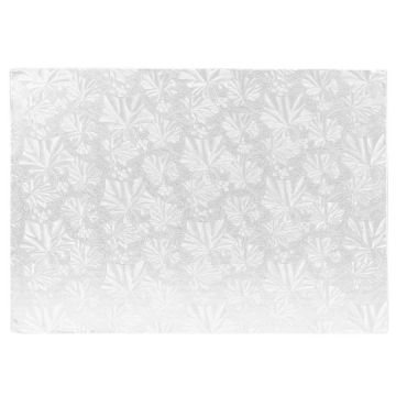 Enjay 1/4 Sheet White Embossed Cake Board - 12 Count