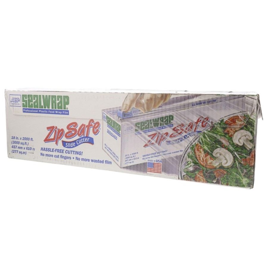 ZipSafe Foodservice 18" Plastic Film Roll With Slider Blade Fortuna
