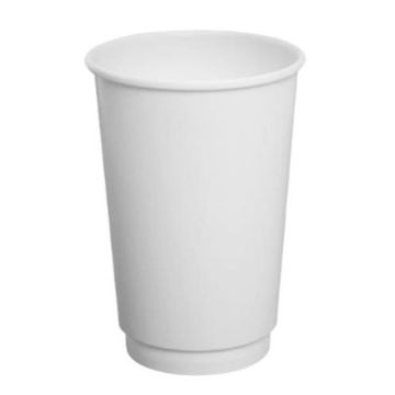 Unicup 20 oz. White Double Walled Paper Hot Cups (90mm)