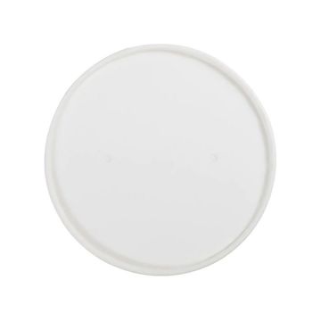 Karat White Paper Lid For 6-10 oz. Paper Food Container & 8-16 oz. Gourmet Container - 1000 Count